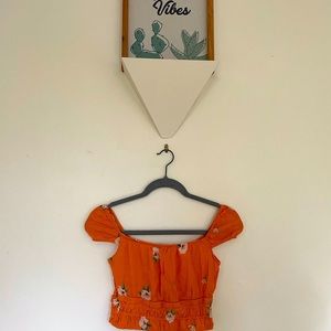 Orange Zara Crop Top